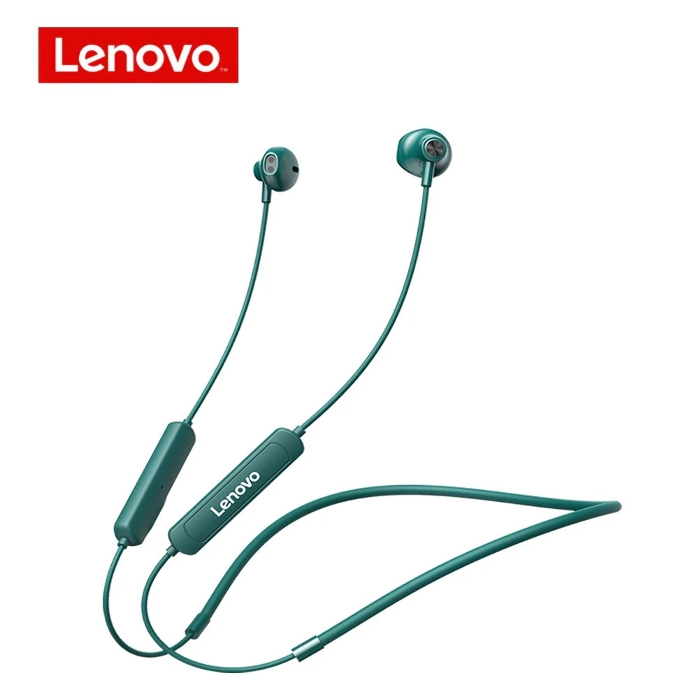 Lenovo SH1 Wireless Earphones – Bluetooth 5.0 Neckband with Hi-Fi Sound, IPX5 Waterproof Sports Headset