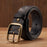 Retro Luxury Men's Genuine Leather Belt - Thick Cowhide with Copper Pin Buckle for Jeans