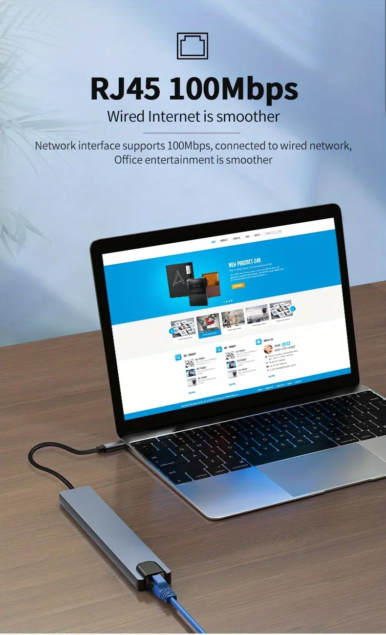 10-in-1 USB-C Hub Docking Station – 4K HDMI, RJ45 Ethernet, 100W PD Fast Charging for MacBook, iPad & USB-C Devices