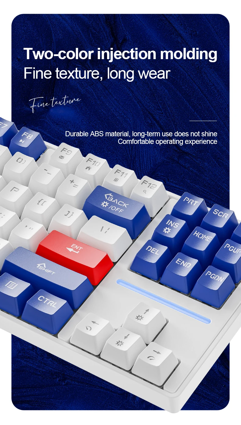 SMAILWOLF MK87 Wireless Mechanical Gaming Keyboard – Bluetooth Hot-Swappable 87-Key Custom E-Sports Keyboard