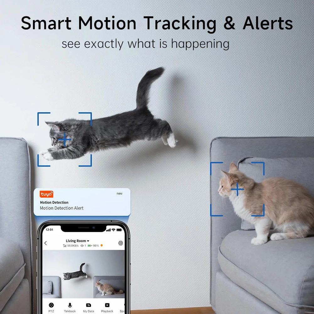 SmartCnet Tuya Smart Life 4K/8MP/5MP/2MP WiFi IP Security Camera – Indoor Tracking, Wireless CCTV & Baby Monitor