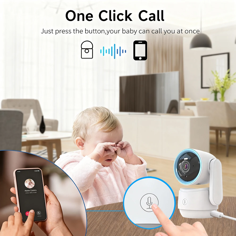 SmartCnet Tuya Smart Life 4K/8MP/5MP/2MP WiFi IP Security Camera – Indoor Tracking, Wireless CCTV & Baby Monitor