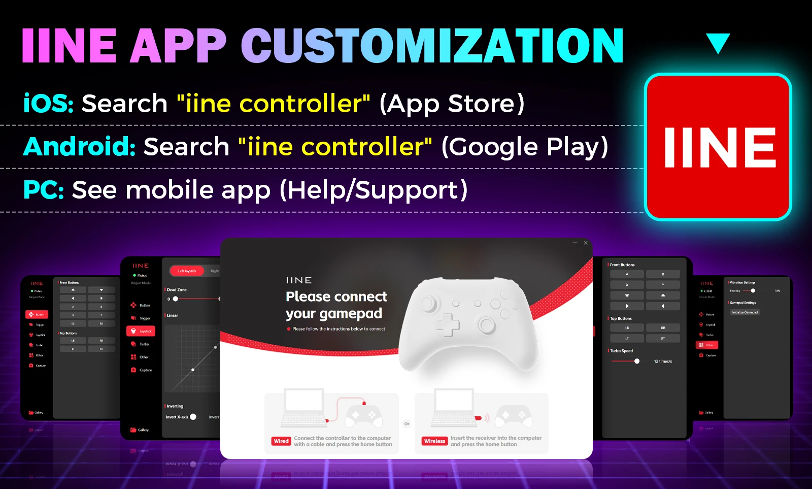 IINE Pocket Retro Game Controller,1000Hz Recessed Stick, Hall Effect Joysticks,Portable Mini Gamepad Customizable Controls