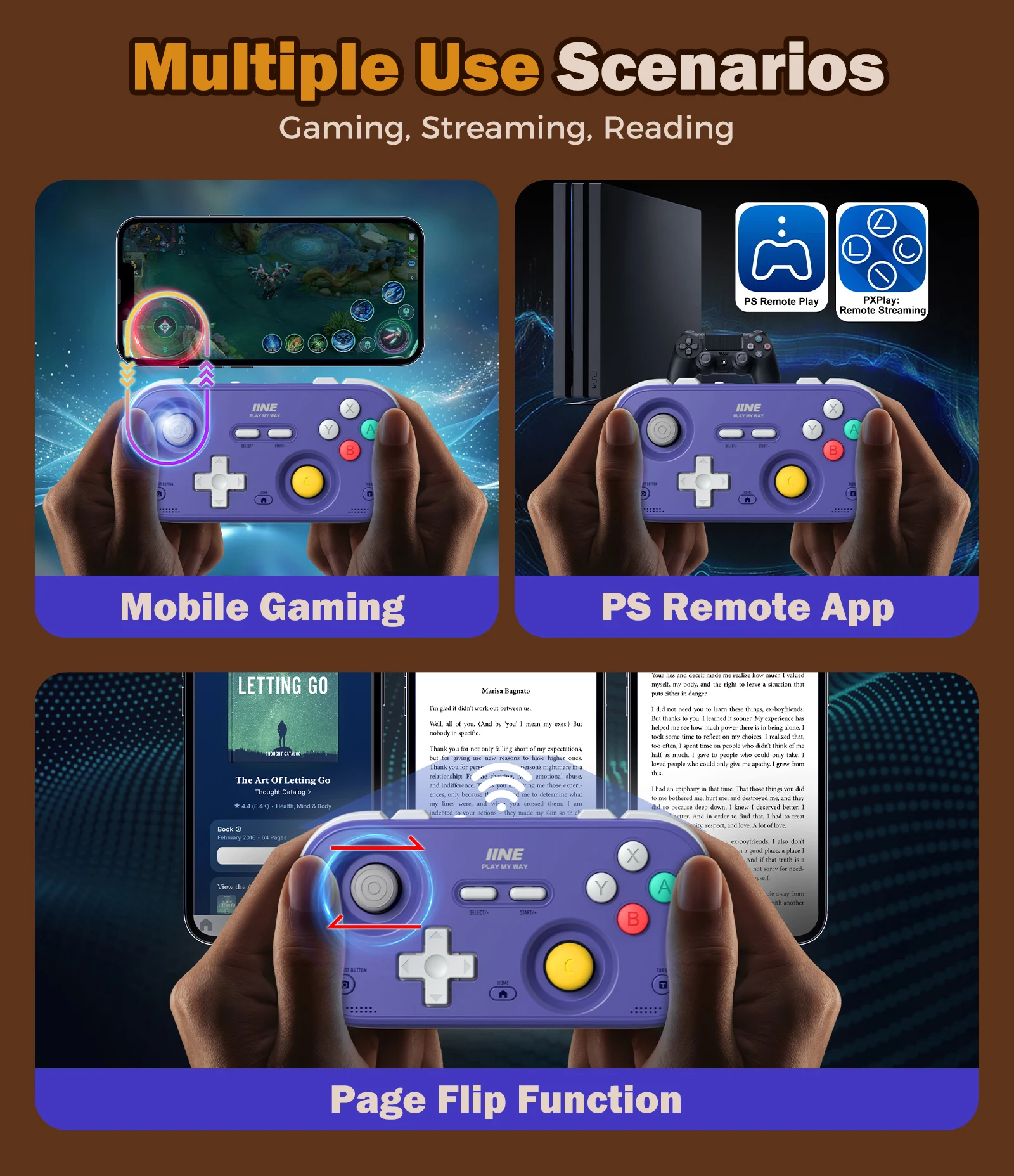 IINE Pocket Retro Game Controller,1000Hz Recessed Stick, Hall Effect Joysticks,Portable Mini Gamepad Customizable Controls