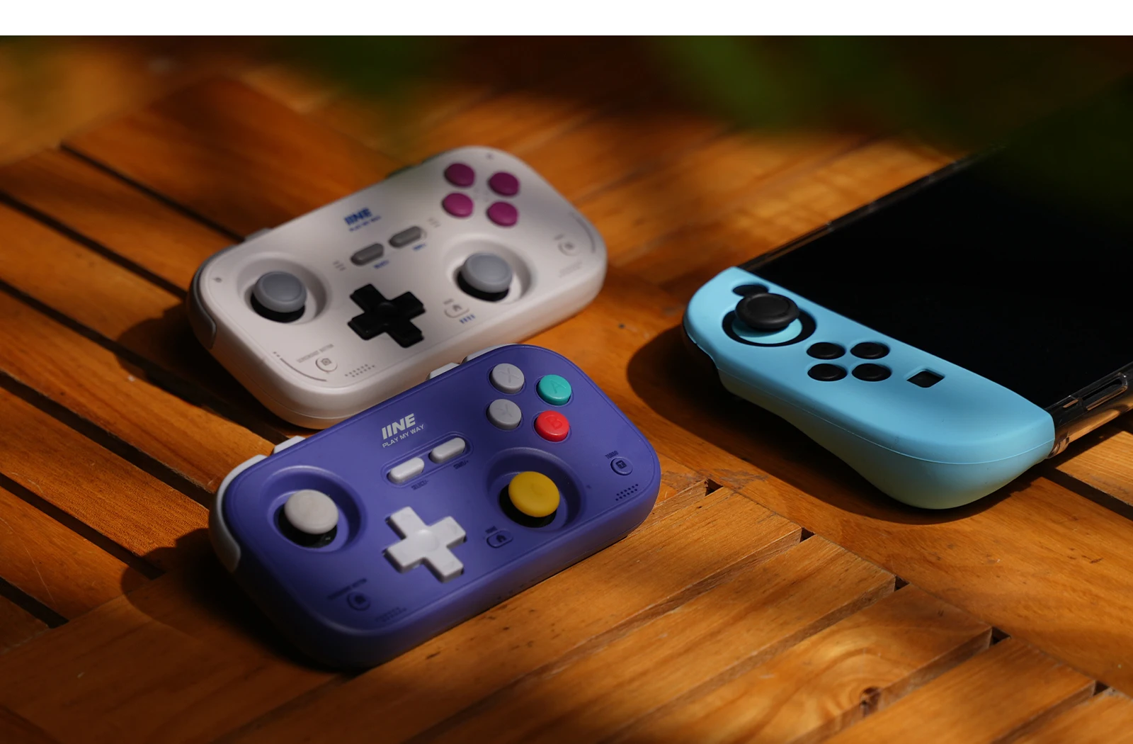 IINE Pocket Retro Game Controller,1000Hz Recessed Stick, Hall Effect Joysticks,Portable Mini Gamepad Customizable Controls