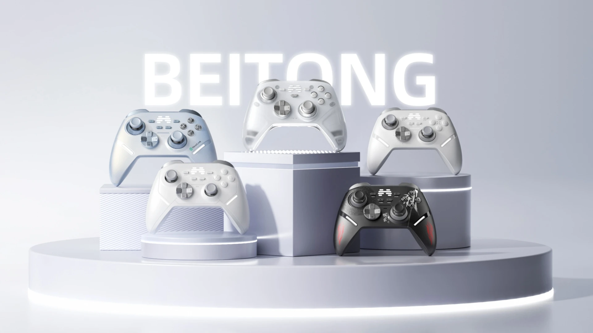 BEITONG KP70 Haptic Feedback Wireless Game Controller, Dual Auto-Sense Trigger, 6 Back Paddlesfor PC/Switch/iOS/Android/Steam