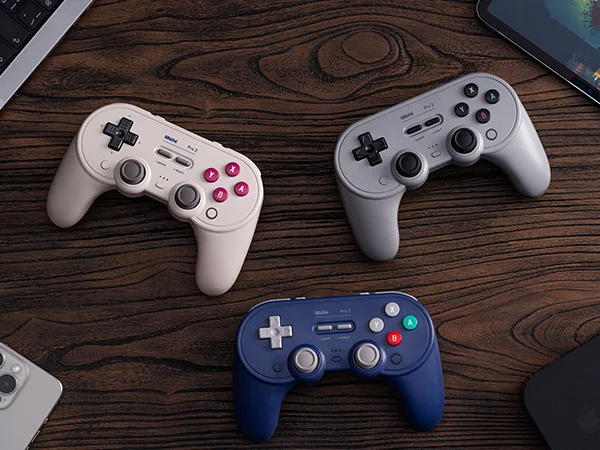 8BitDo Pro 3 Bluetooth Gamepad Wireless Gaming Controller for Switch 1/2, Windows, Apple, with TMR Joysticks Swappable Button