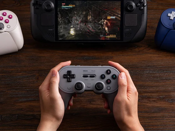 8BitDo Pro 3 Bluetooth Gamepad Wireless Gaming Controller for Switch 1/2, Windows, Apple, with TMR Joysticks Swappable Button