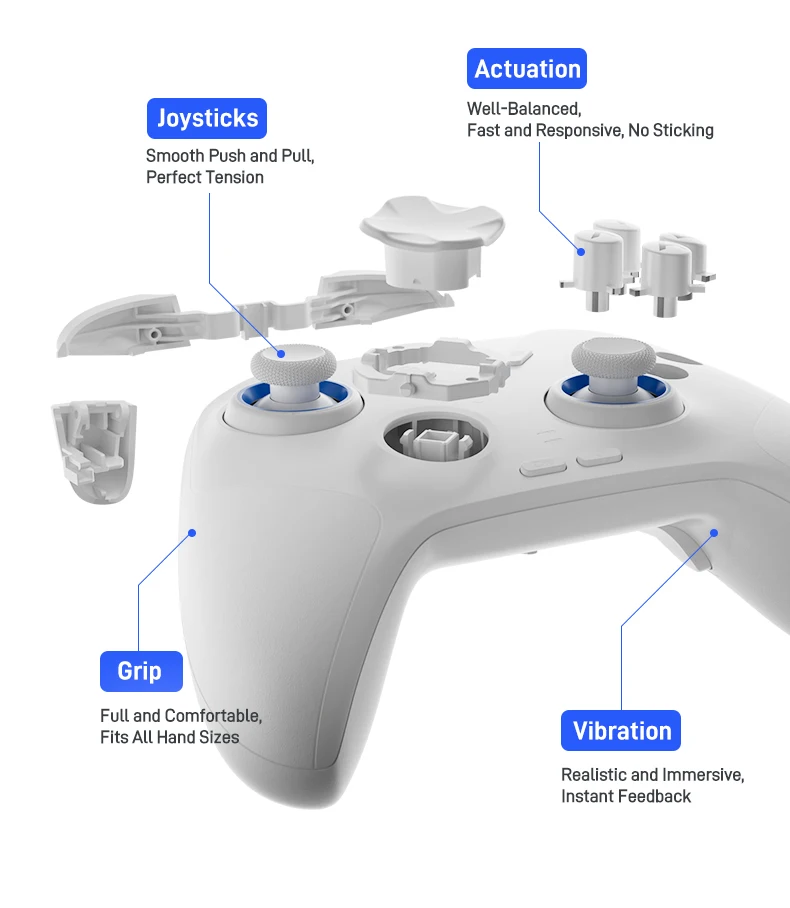 Flydigi Direwolf 4 Wireless Gaming Controller Support PC NINTENDO SWITCH Android iOS Phone 1000 hz Wired/Wireless Polling Rate