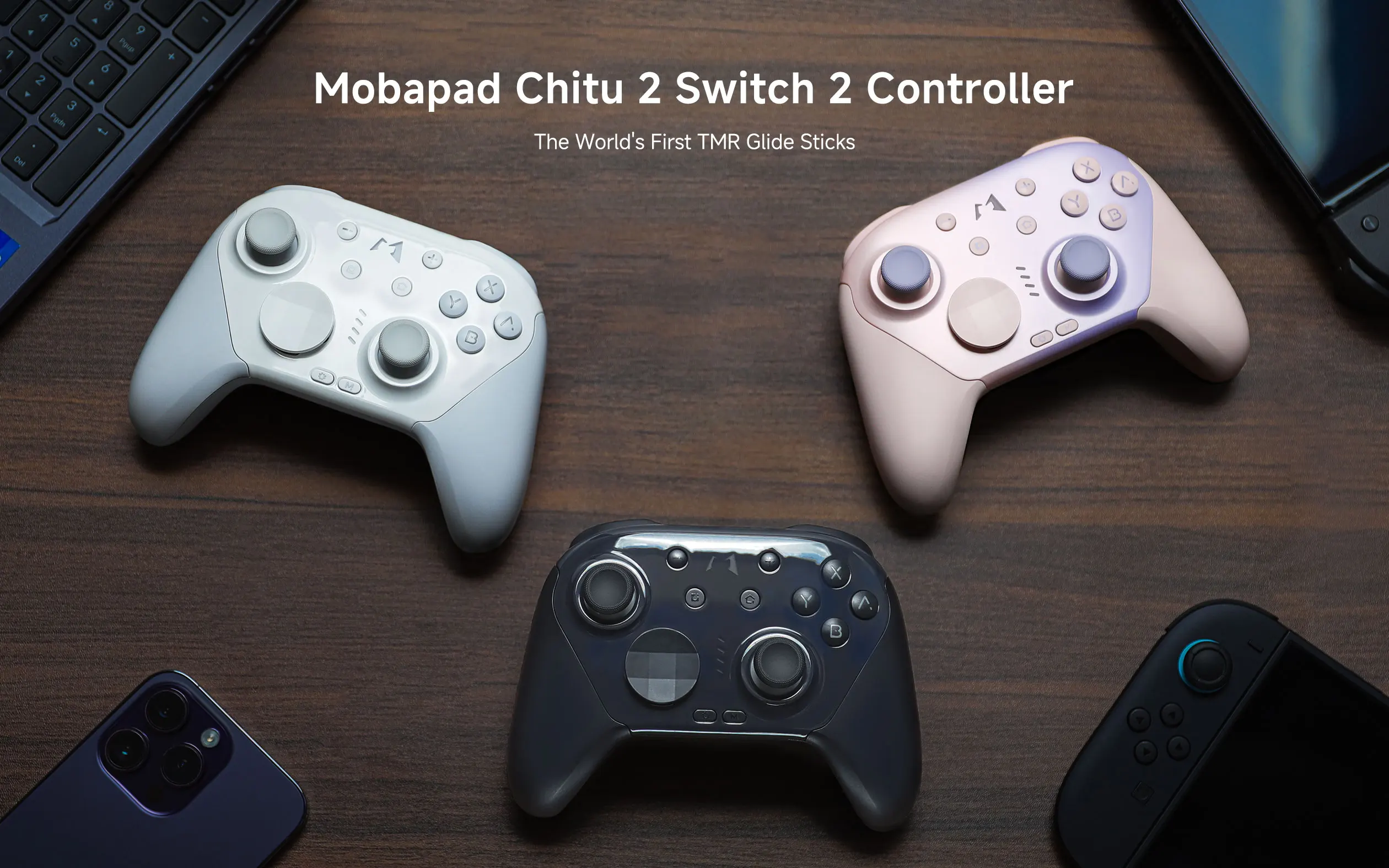 MOBAPAD CHITU 2 HD Mechanical Game Controller for Nintendo Switch 1/2, PC, Android, iOS with TMR Glide Sticks Gamepad