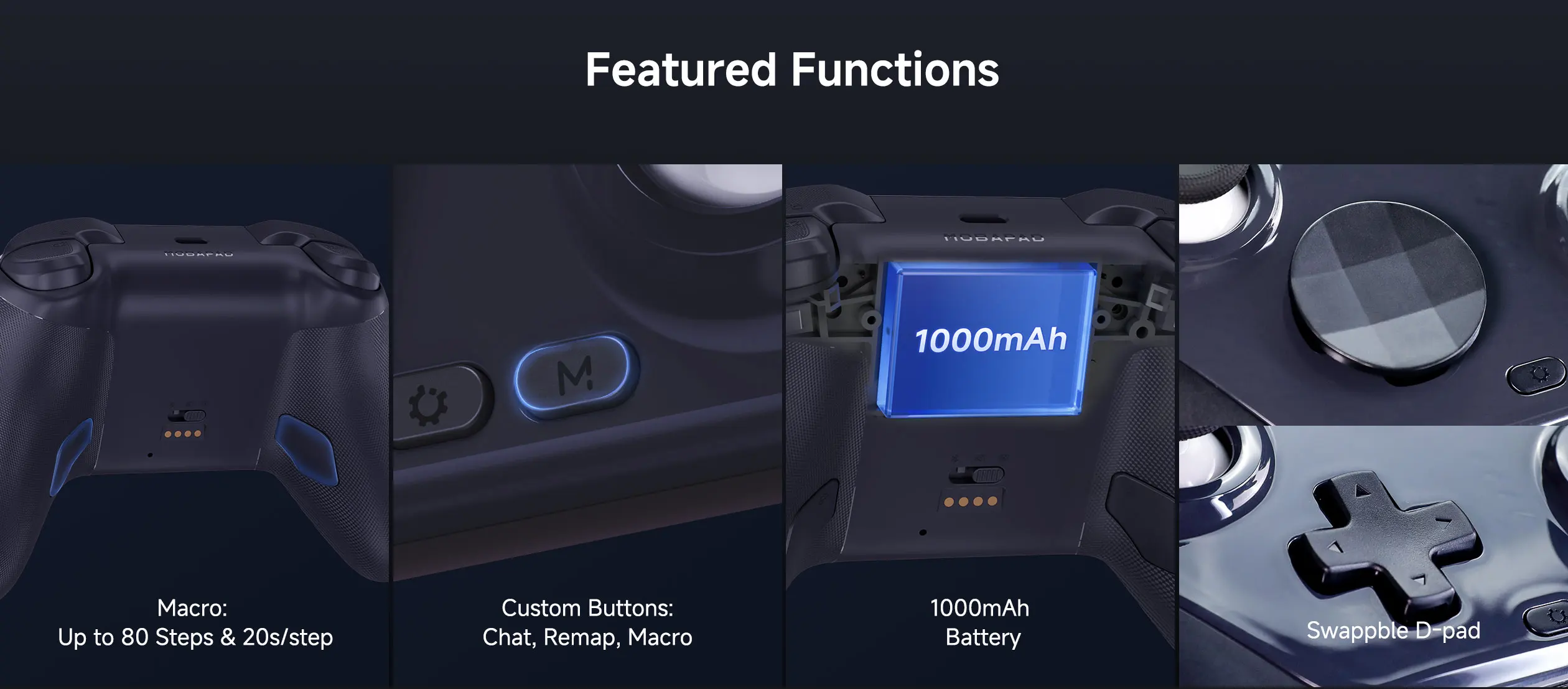 MOBAPAD CHITU 2 HD Mechanical Game Controller for Nintendo Switch 1/2, PC, Android, iOS with TMR Glide Sticks Gamepad