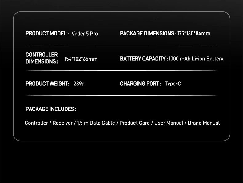 Flydigi Vader 5 Pro Gaming Controller 8 Additional Buttons Top-Tier Ultra-Low Latency FORCESWITCH Triggers Wireless Gamepad