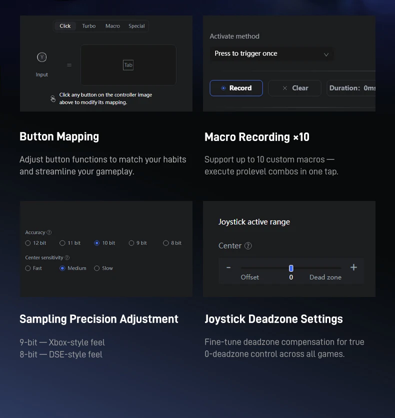 Flydigi Vader 5 Pro Gaming Controller 8 Additional Buttons Top-Tier Ultra-Low Latency FORCESWITCH Triggers Wireless Gamepad