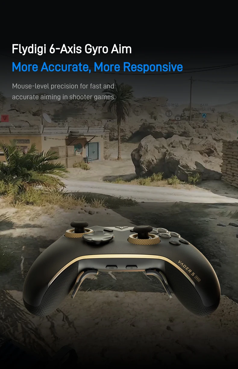 Flydigi Vader 5 Pro Gaming Controller 8 Additional Buttons Top-Tier Ultra-Low Latency FORCESWITCH Triggers Wireless Gamepad