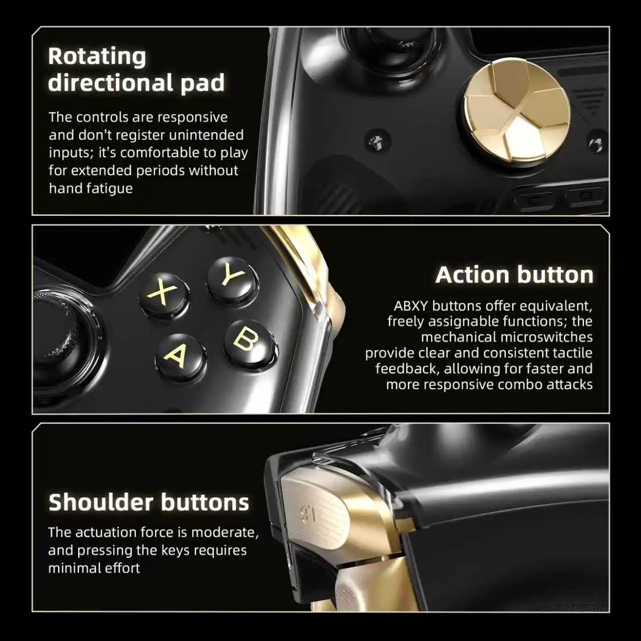 ANBERNIC RG G01 Retro Games Controller Hall Effect Triggers Bluetooth/Wired/Wireless XBOX Gamepad for PC Android IOS Steam Linux