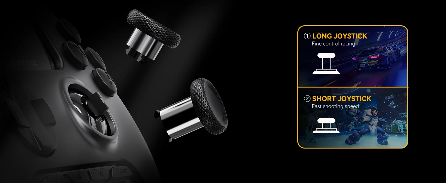 Wireless Gaming Controller Mamba One V2 for iOS/Android/Switch/PC Hall Effect Stick RGB Light 1800mAh with Charging Dock