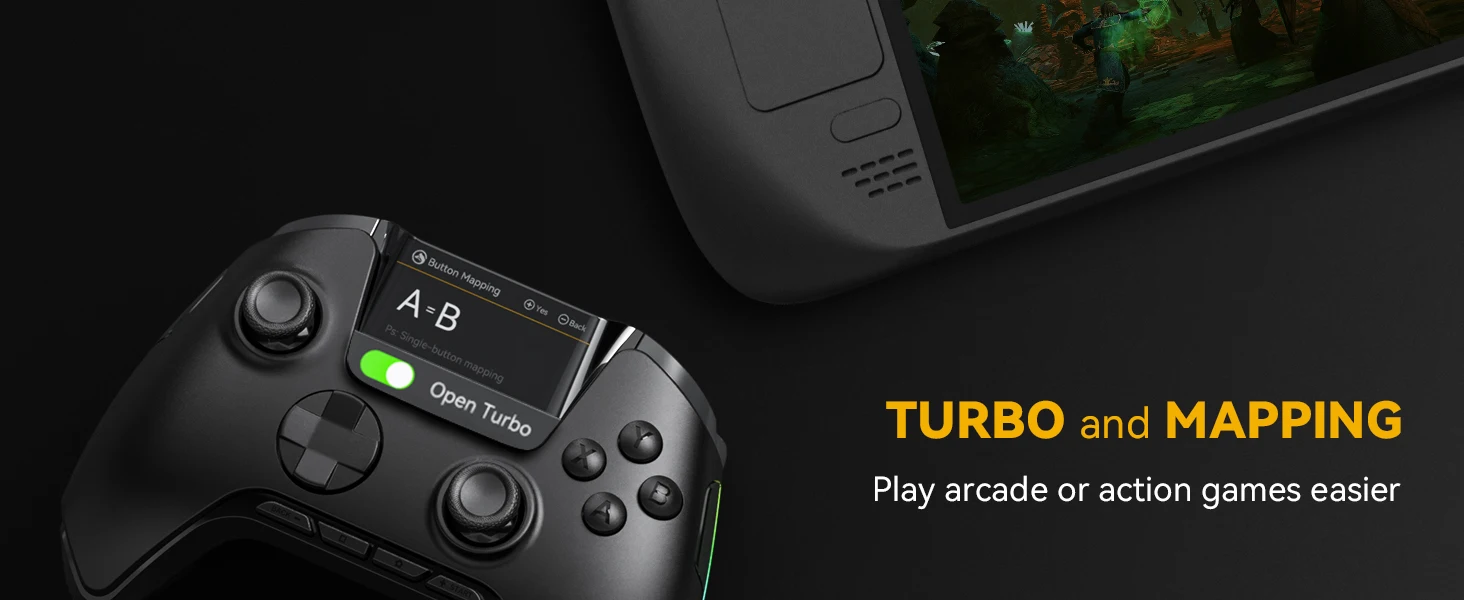 Wireless Gaming Controller Mamba One V2 for iOS/Android/Switch/PC Hall Effect Stick RGB Light 1800mAh with Charging Dock