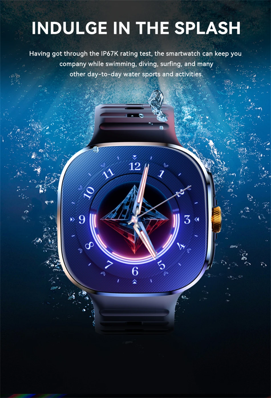 5G/4G Full Network Smart Watch 2.4 inch 720*720 AMOLED Screen Video Call 16GB+256GB RAM 2100 mAh Google Play WIFI GPS Smartwatch