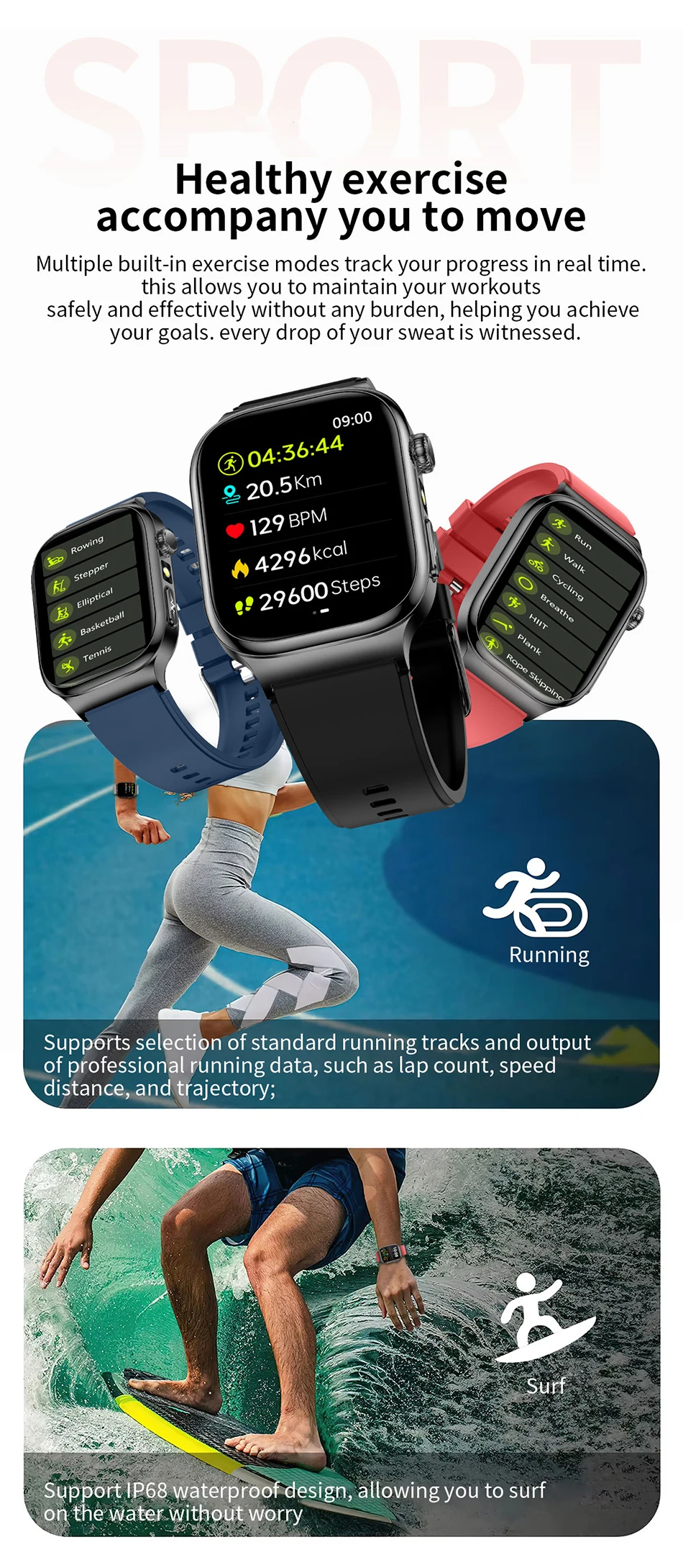 2026 Health Care Smart Watch Men Women BMI Analysis Uric Acid Blood Lipids Blood Pressure Monitoring BT Call AMOLED Smartwatch