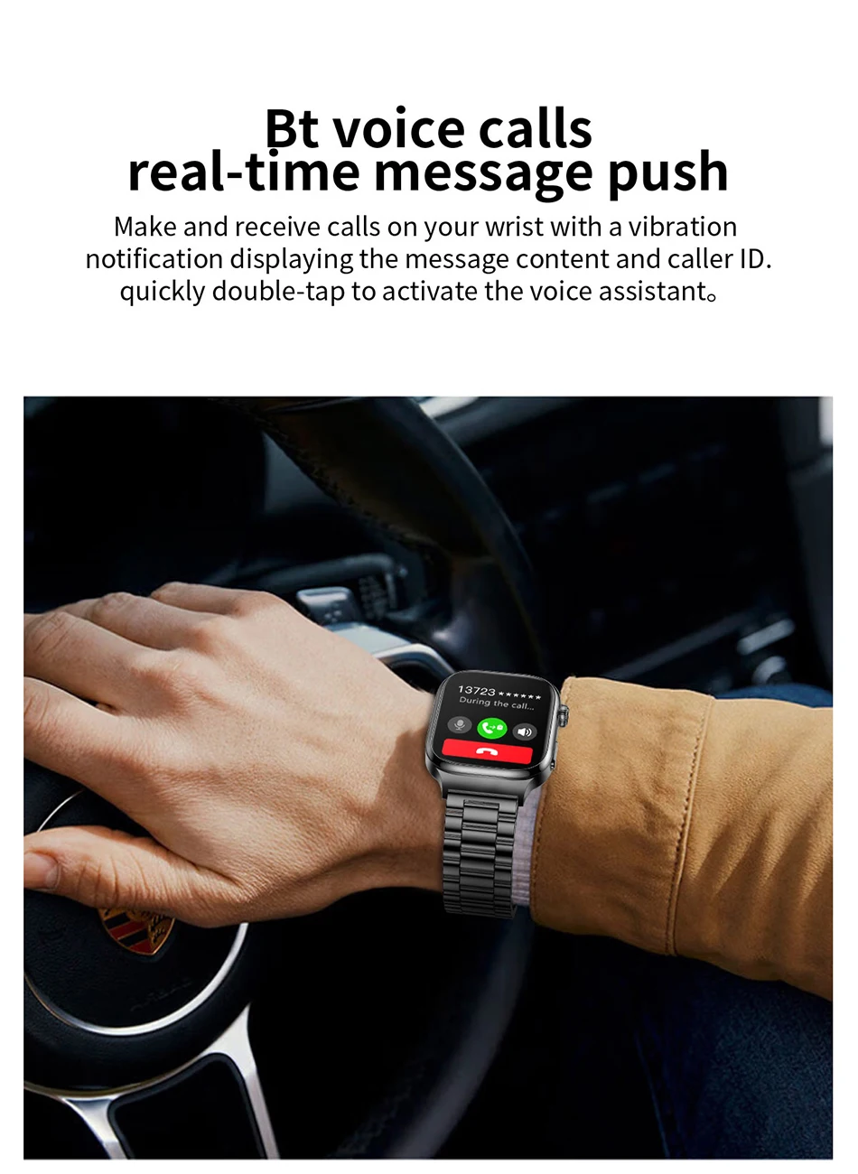 2026 Health Care Smart Watch Men Women BMI Analysis Uric Acid Blood Lipids Blood Pressure Monitoring BT Call AMOLED Smartwatch