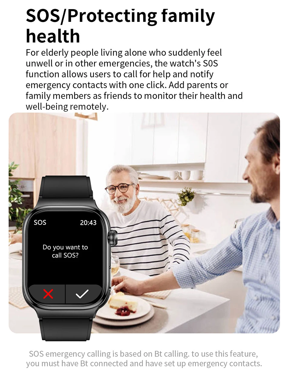 2026 Health Care Smart Watch Men Women BMI Analysis Uric Acid Blood Lipids Blood Pressure Monitoring BT Call AMOLED Smartwatch