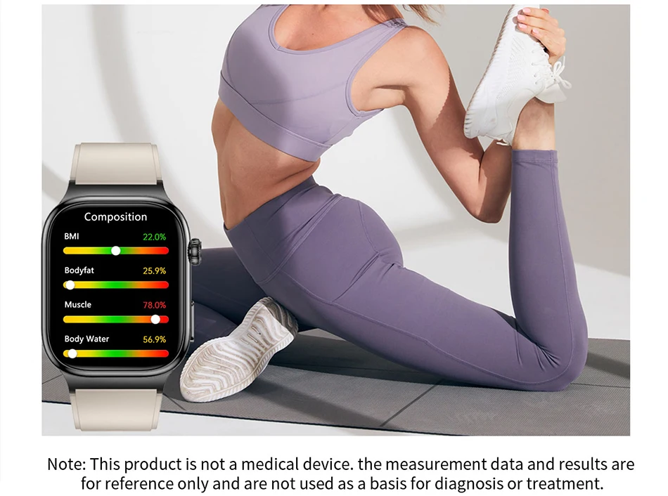 2026 Health Care Smart Watch Men Women BMI Analysis Uric Acid Blood Lipids Blood Pressure Monitoring BT Call AMOLED Smartwatch