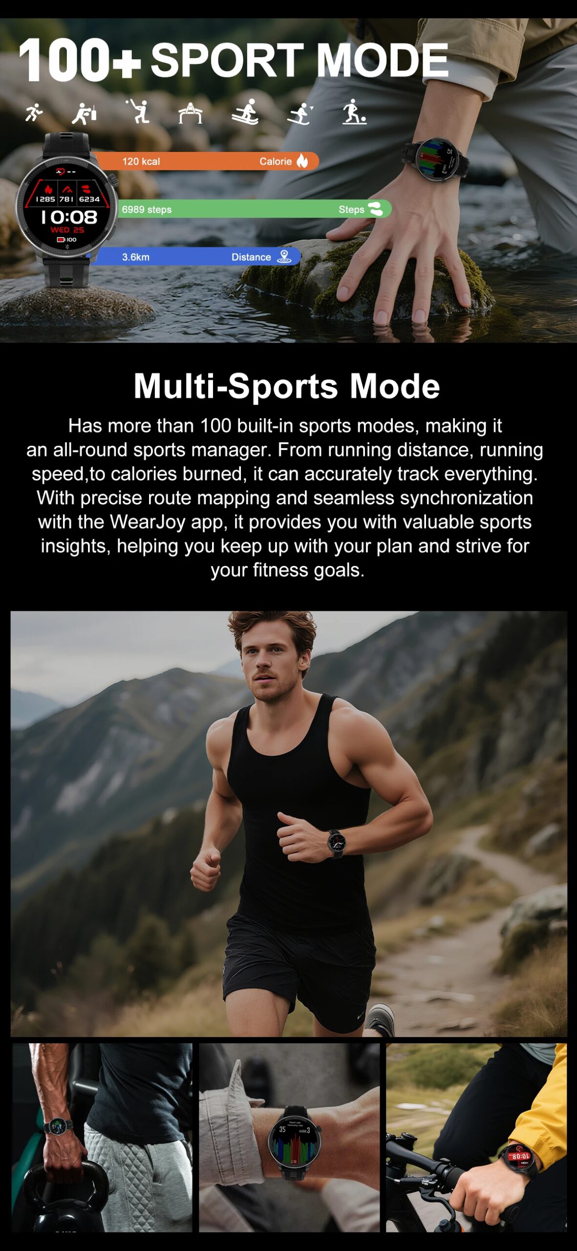 2026 New Military T-Rex3 GPS Map Navigation Smart Watch 4GB RAM Compass 1.43-inch AMOLED Screen 3ATM Call Sports Smartwatch Men