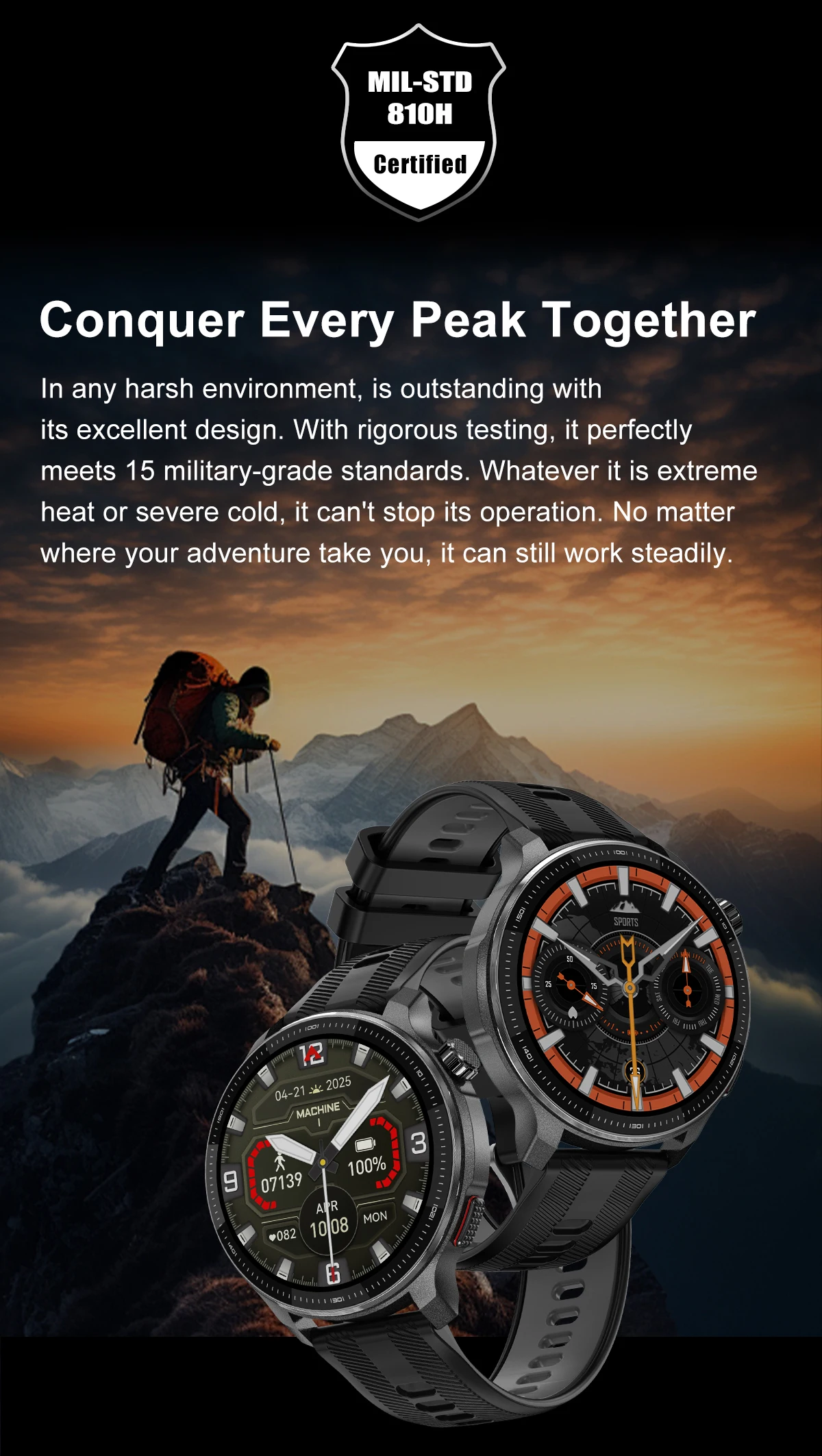 2026 New Military T-Rex3 GPS Map Navigation Smart Watch 4GB RAM Compass 1.43-inch AMOLED Screen 3ATM Call Sports Smartwatch Men