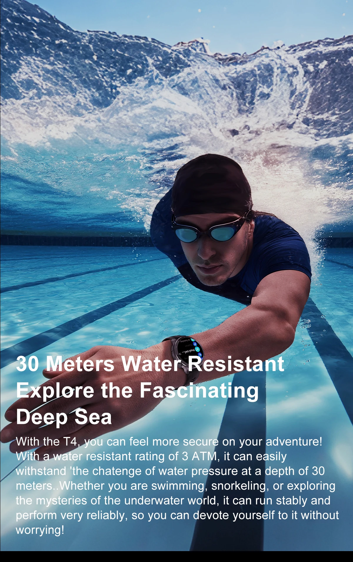 2026 New Military T-Rex3 GPS Map Navigation Smart Watch 4GB RAM Compass 1.43-inch AMOLED Screen 3ATM Call Sports Smartwatch Men