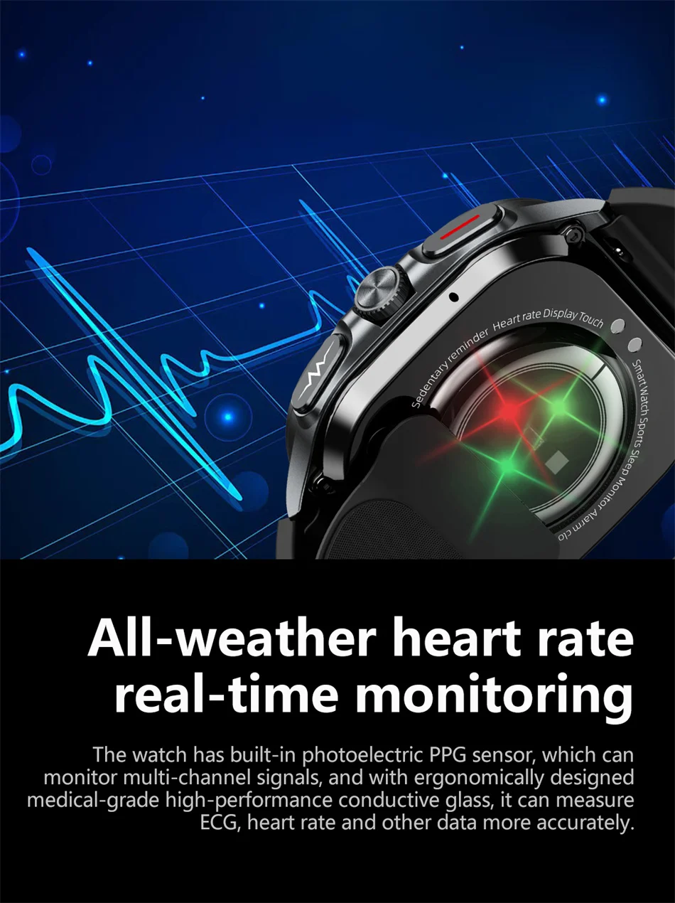2026 New Health track Smartwatch Air Pump Airbag True Blood Pressure Health Measure Smart Watch Men Women Blood oxygen BT Call