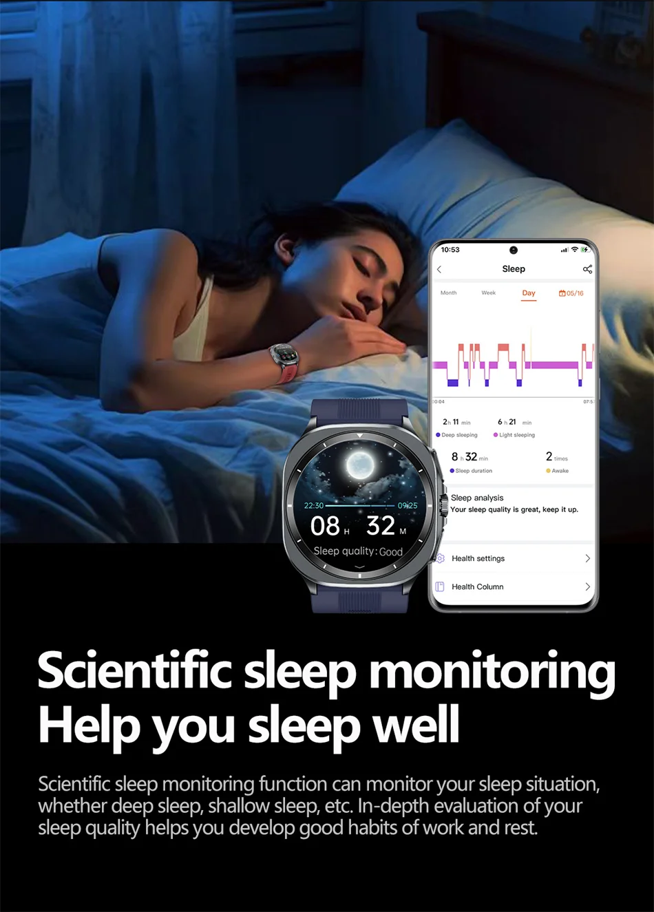 2026 New Health track Smartwatch Air Pump Airbag True Blood Pressure Health Measure Smart Watch Men Women Blood oxygen BT Call