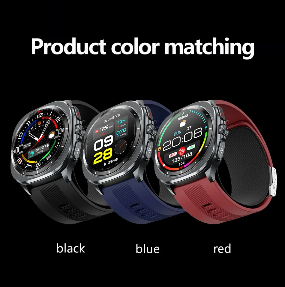 2026 New Health track Smartwatch Air Pump Airbag True Blood Pressure Health Measure Smart Watch Men Women Blood oxygen BT Call