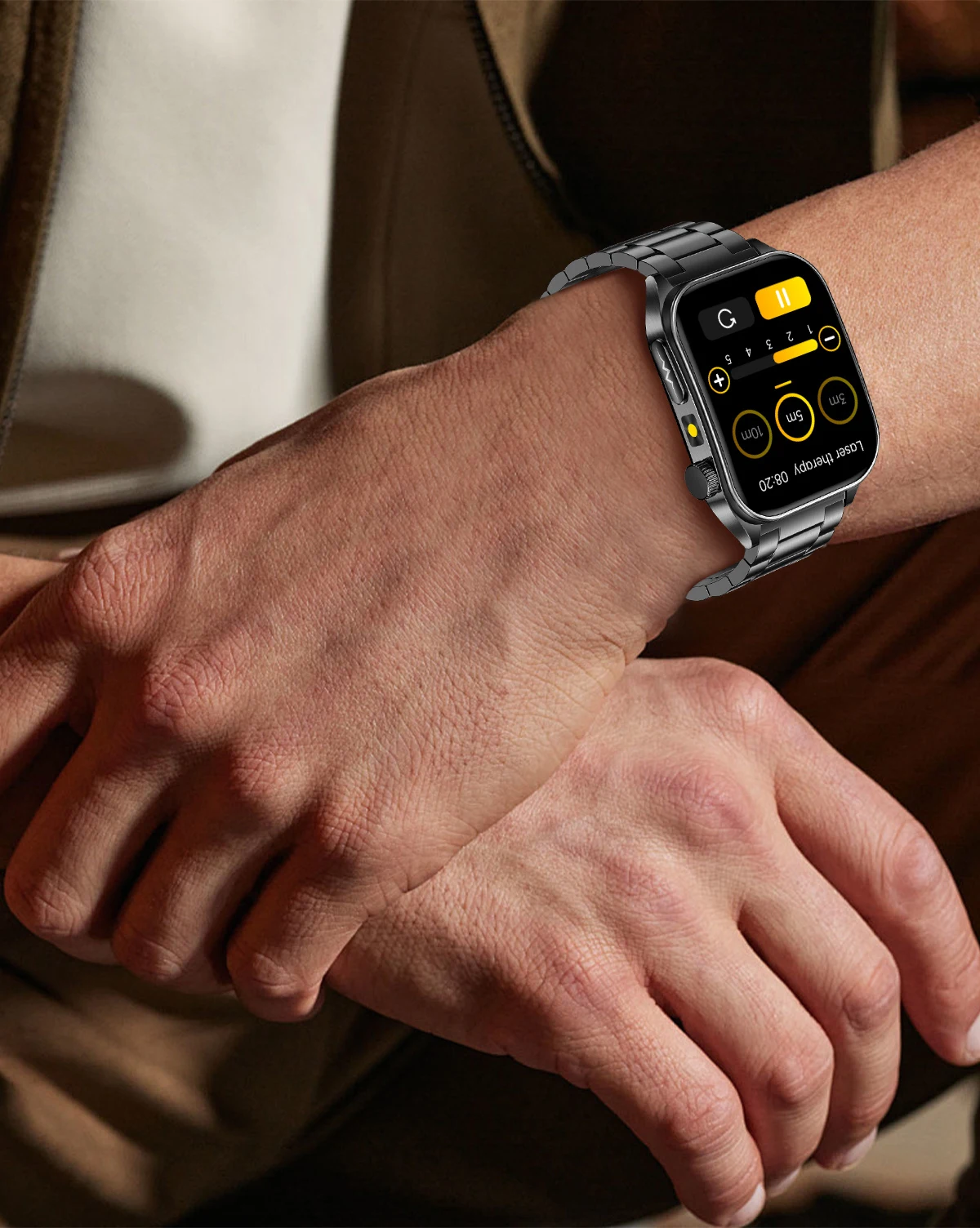 2026 New 650nm Laser Therapy Health Smartwatch Men ECG Blood Pressure Lipid Uric Acid Bluetooth Call Smart Watch For Android IOS