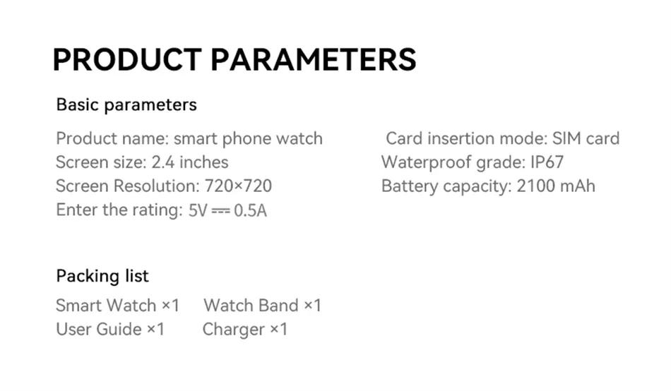 5G/4G Full Network Smart Watch HD 2.4 inch Big Screen Video Call 16GB+256GB RAM 2100mAh Google Play WIFI GPS Sim Card Smartwatch