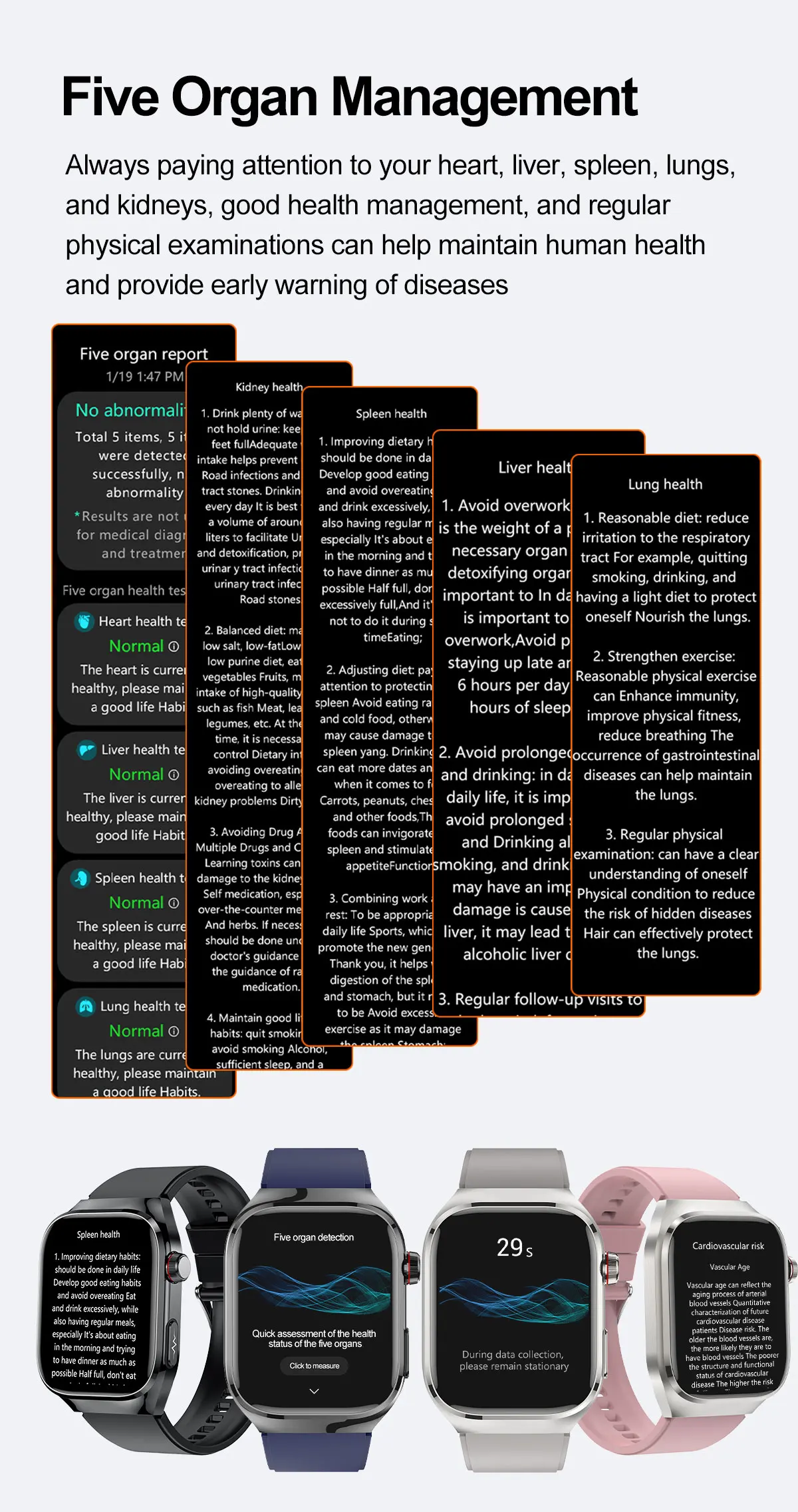 2025New Micro Physical Examination Smart Watch For Men Uric Acid Body Fat Five Organ Health Watches Bluetooth Call SmartBracelet