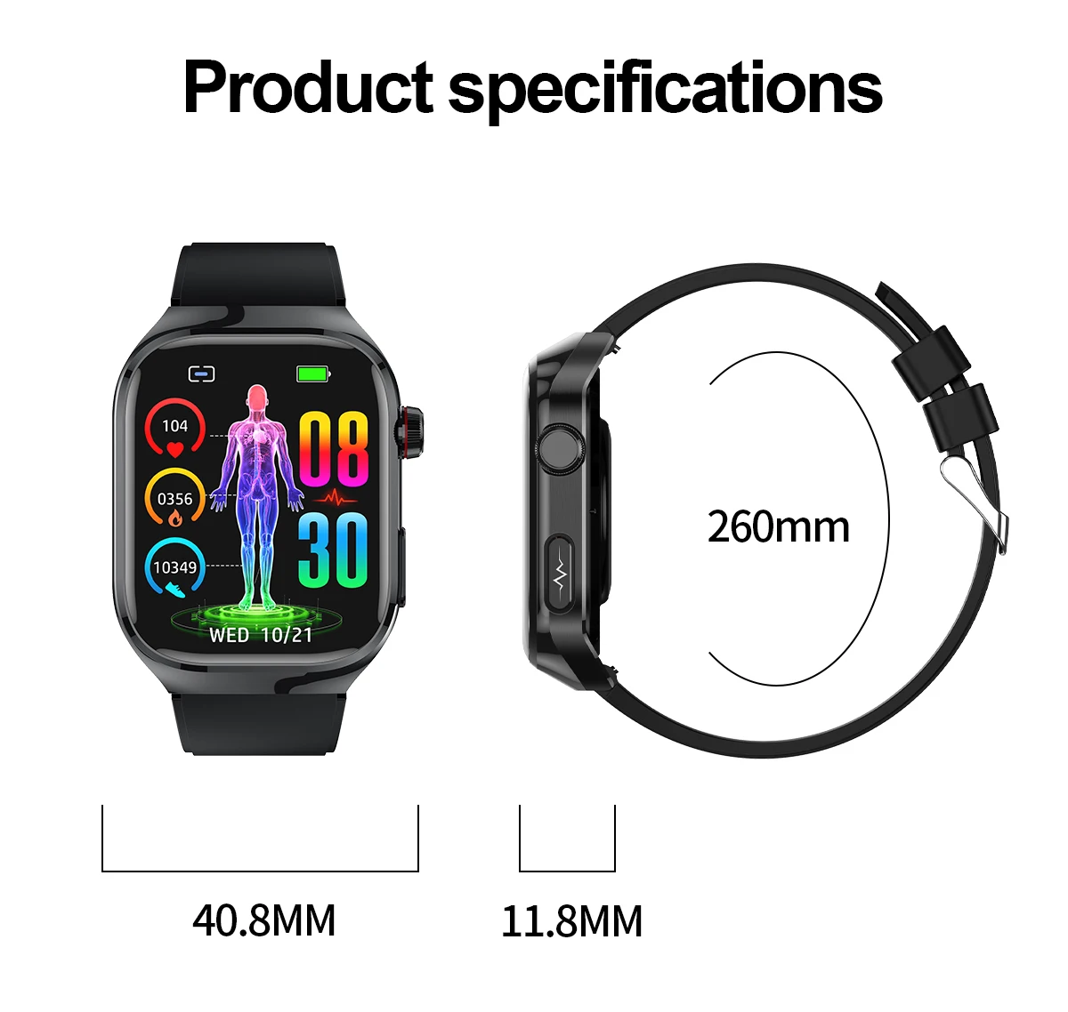 2025New Micro Physical Examination Smart Watch For Men Uric Acid Body Fat Five Organ Health Watches Bluetooth Call SmartBracelet