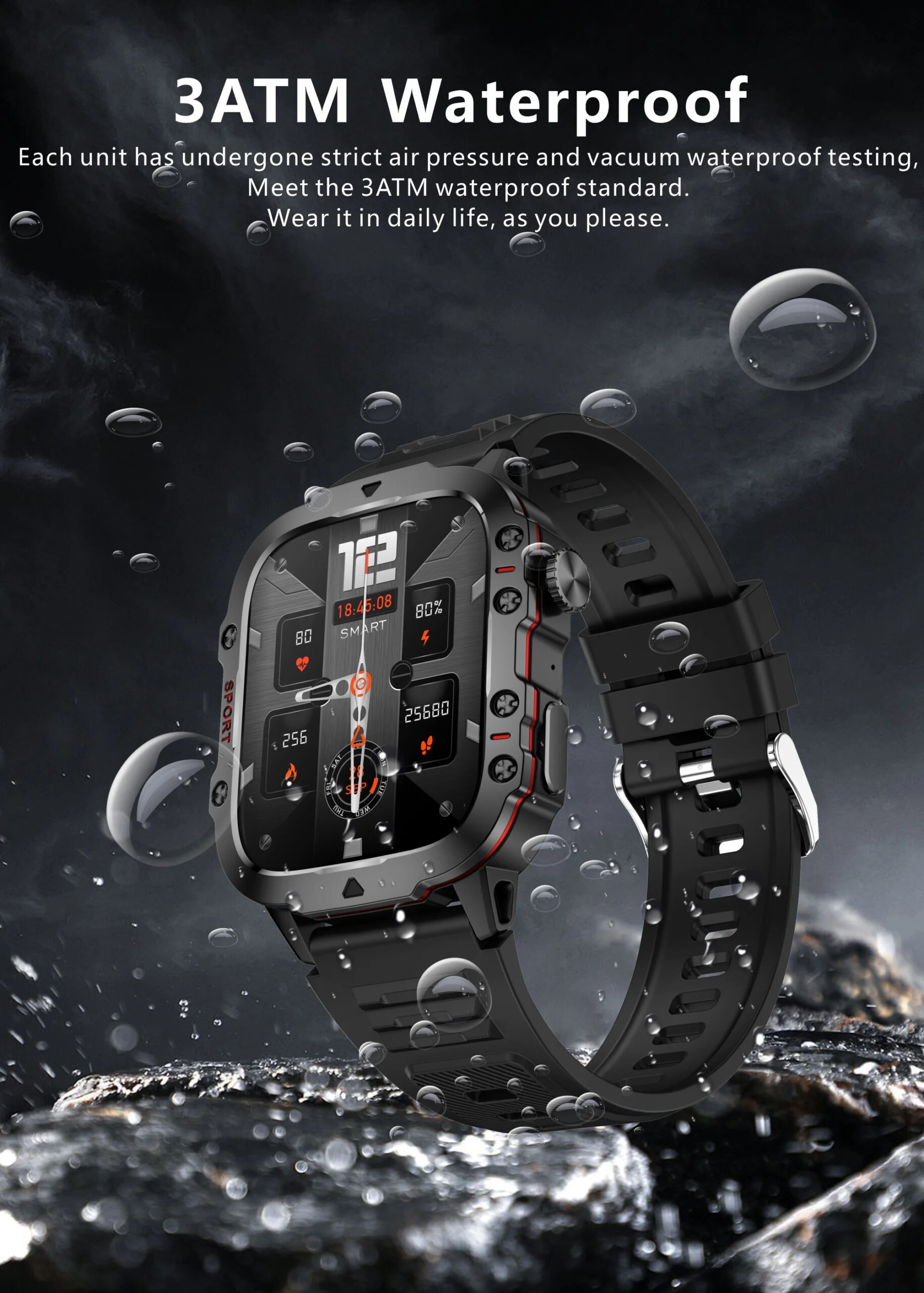 Original Military Men Smart Watches Wireless Call Fitness Clock IP68 Swim Waterproof Sport Smartwatch for Women IOS Android 2025