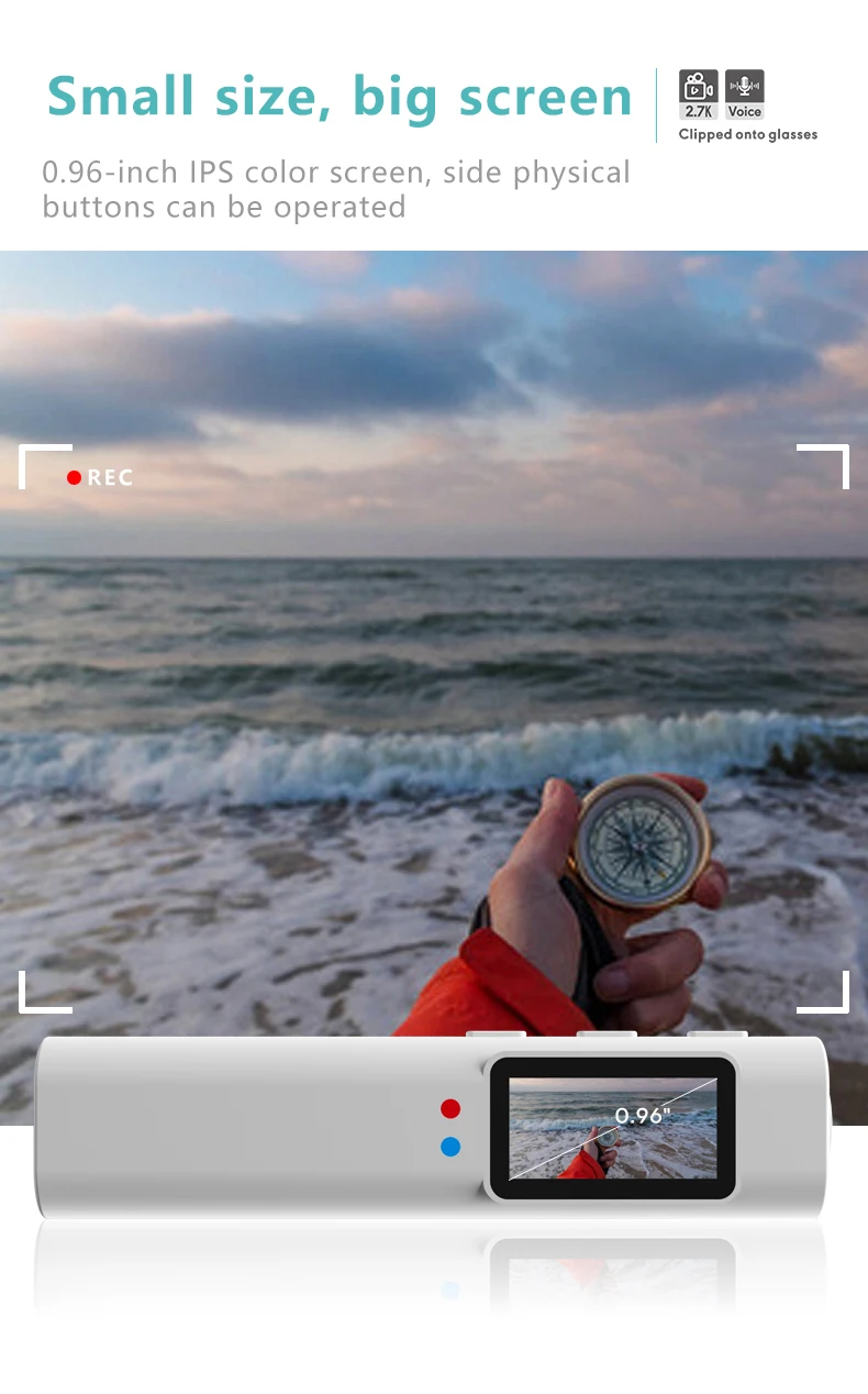 Lenovo 4K Mini FPV Eyeglasses Video Shooting Micro-camera HD WiFi Intelligent Video&Sound Recording WiFi APP