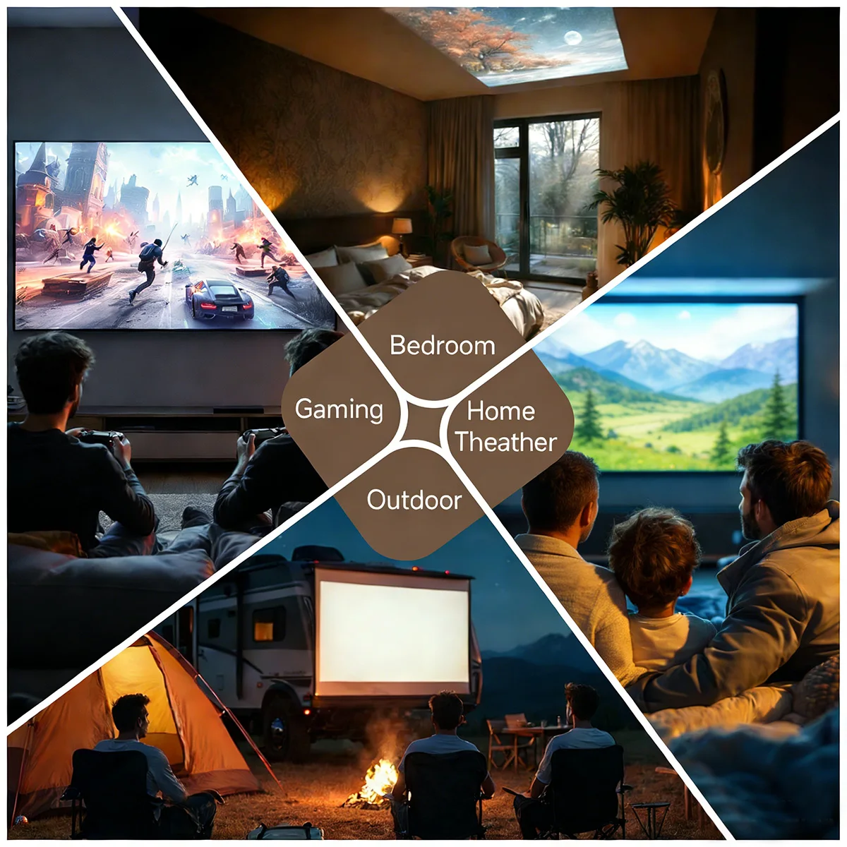 Magcubic Native 1080P 650ANSI 8K Android14 L018 Projector With Auto Keystone Correction Focus Wifi6 BT5.2