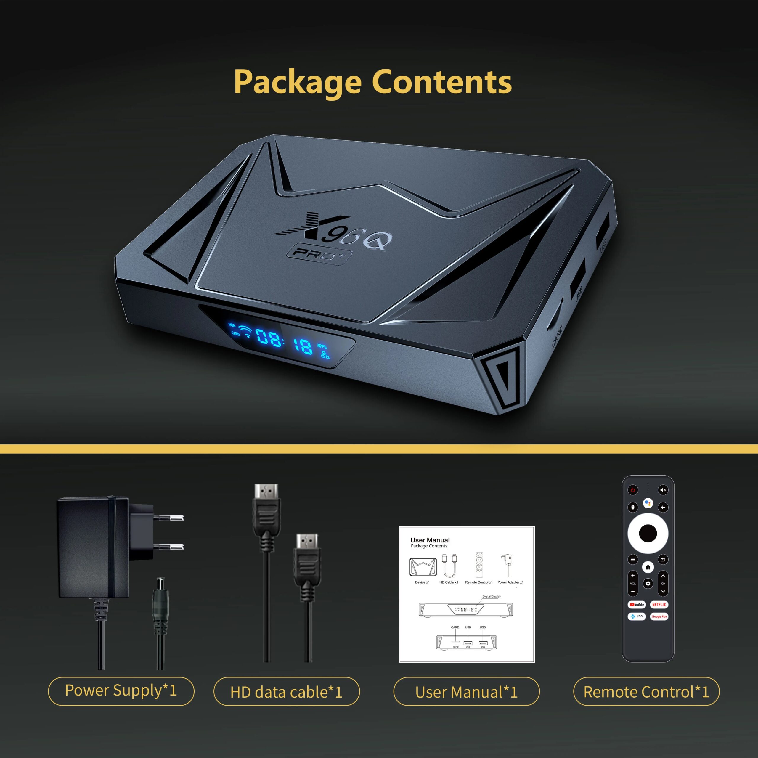 Android 14.0 X96Q PRO PLUS Media Player H728 TV Box Octa-core 8K@24fps 4G 32G 64G 1000M Ethernet Wifi6