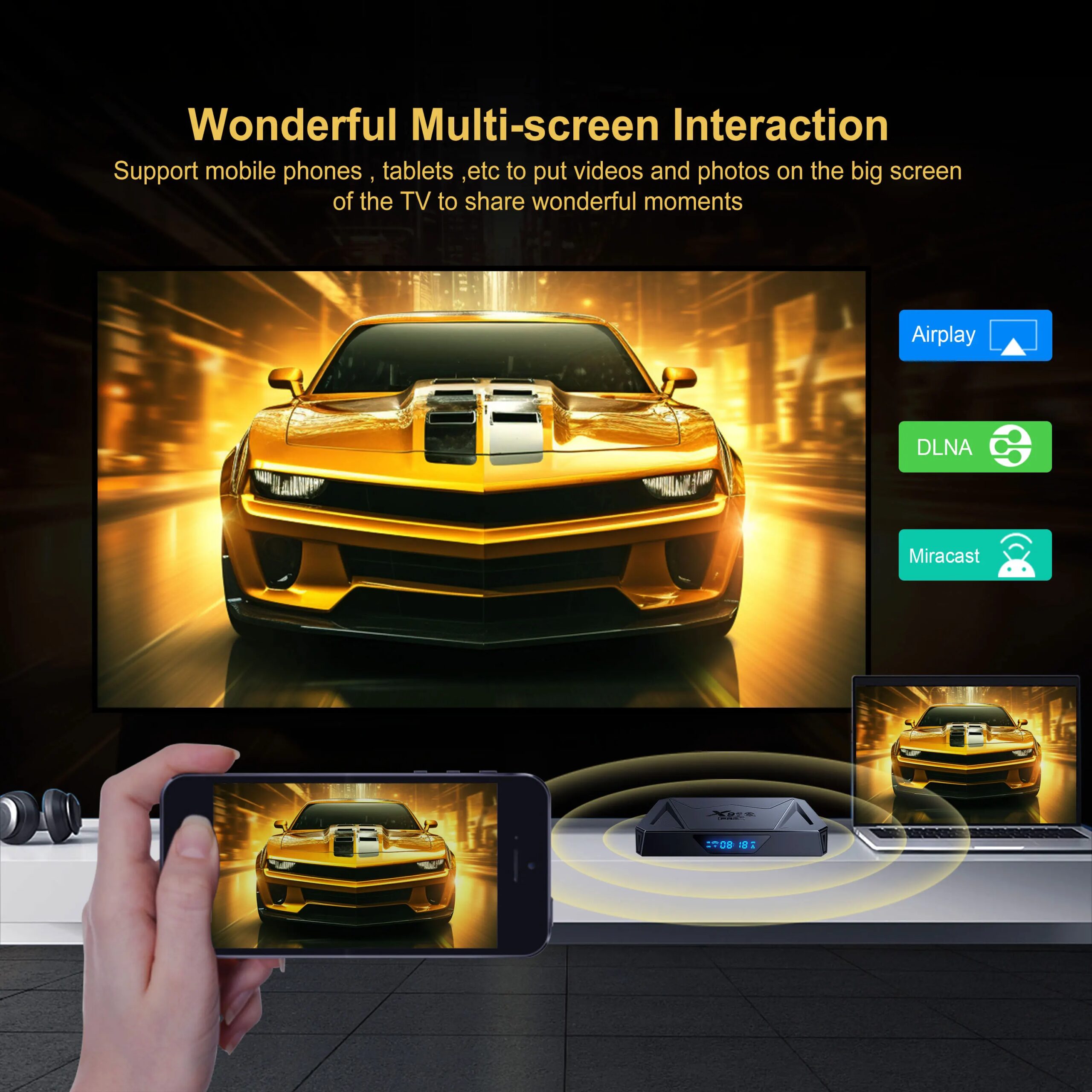 Android 14.0 X96Q PRO PLUS Media Player H728 TV Box Octa-core 8K@24fps 4G 32G 64G 1000M Ethernet Wifi6