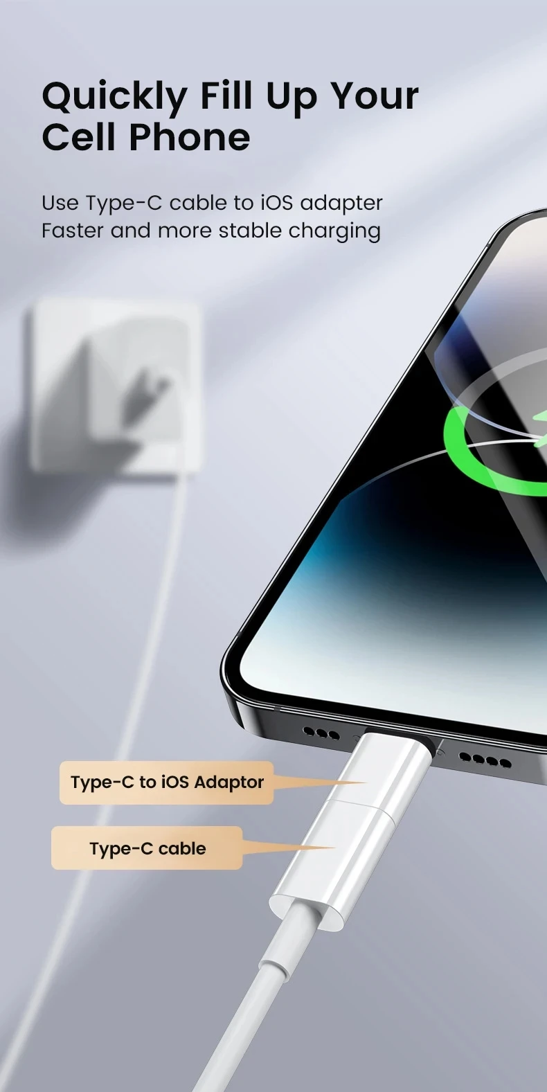 For IOS Female To USB C Male Converter OTG Type C To iPhone Adapter Fast Charging Adaptador For iPhone 14 Pro Max iPad Airpods