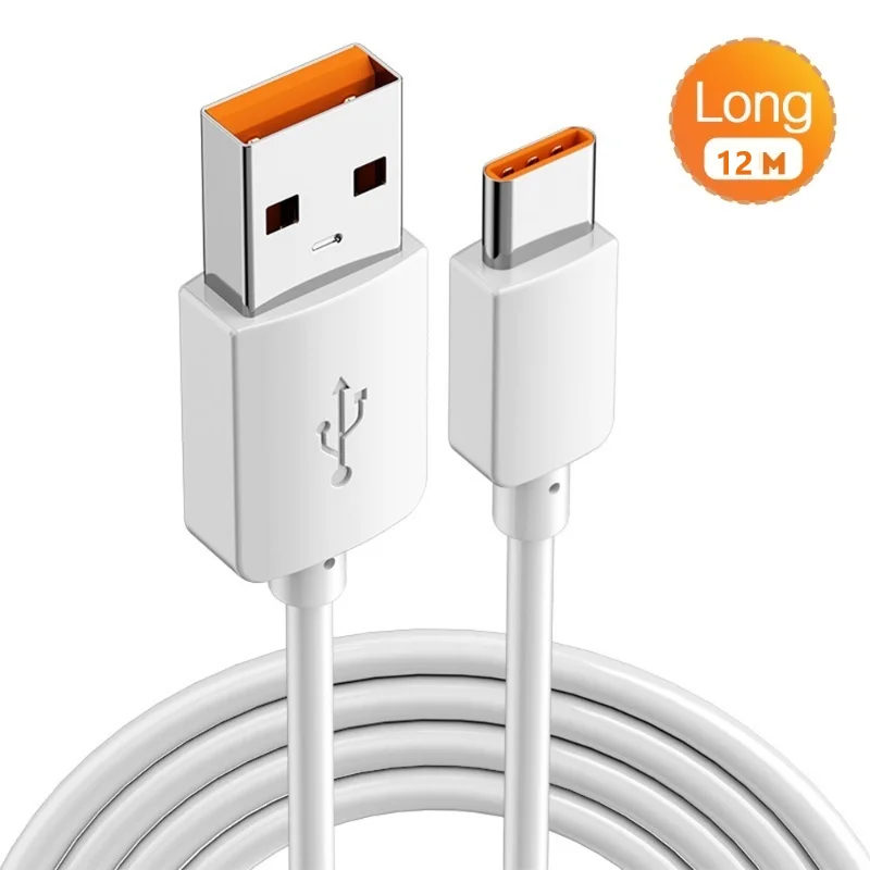 66W USB TYPE-C Fast Charge Cable 3M 5M 8M 10M 12M USB C Device Micro USB Android Charging Cable for Huawei Xiaomi Samsung Camera
