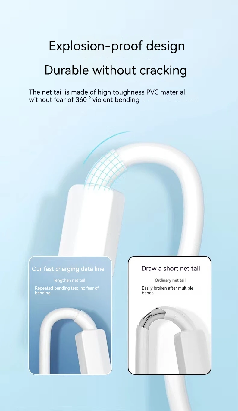 66W USB TYPE-C Fast Charge Cable 3M 5M 8M 10M 12M USB C Device Micro USB Android Charging Cable for Huawei Xiaomi Samsung Camera