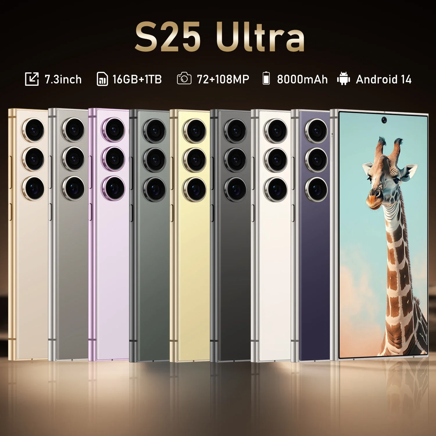 New S27 Ultra 7.3HD Global Edition Original Smart Dual Card 7800mAh Battery Facial Recognition Function CASE