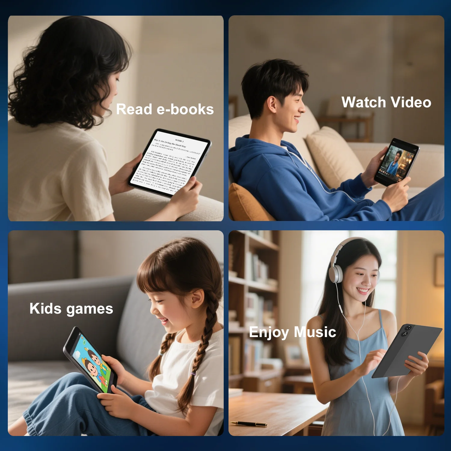 BNCF 11 Inch Android 15 MTK G100 8-Core 2K IPS Screen Tablet 4/8GB RAM 128GB ROM 7000mAh Battery 4G LTE Type-C Widevine L1 Pad