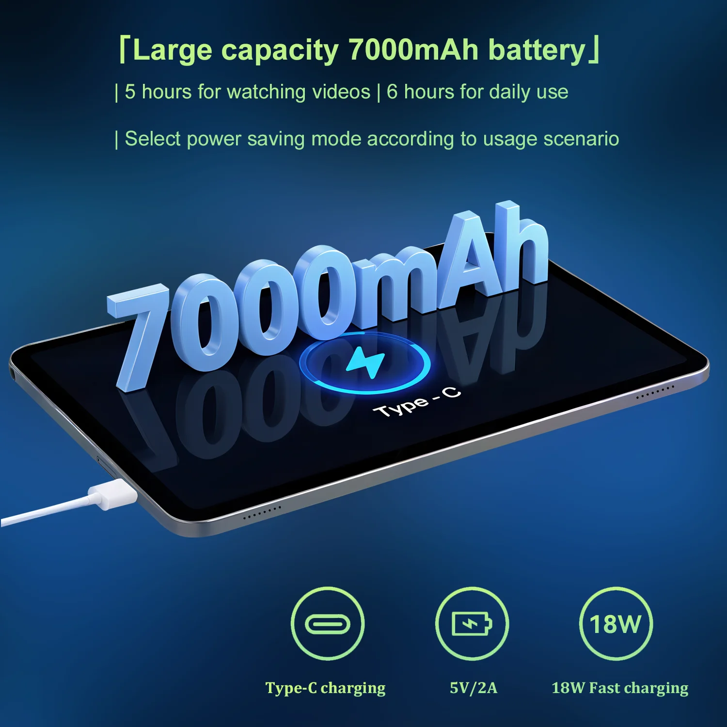 BNCF 11 Inch Android 15 MTK G100 8-Core 2K IPS Screen Tablet 4/8GB RAM 128GB ROM 7000mAh Battery 4G LTE Type-C Widevine L1 Pad