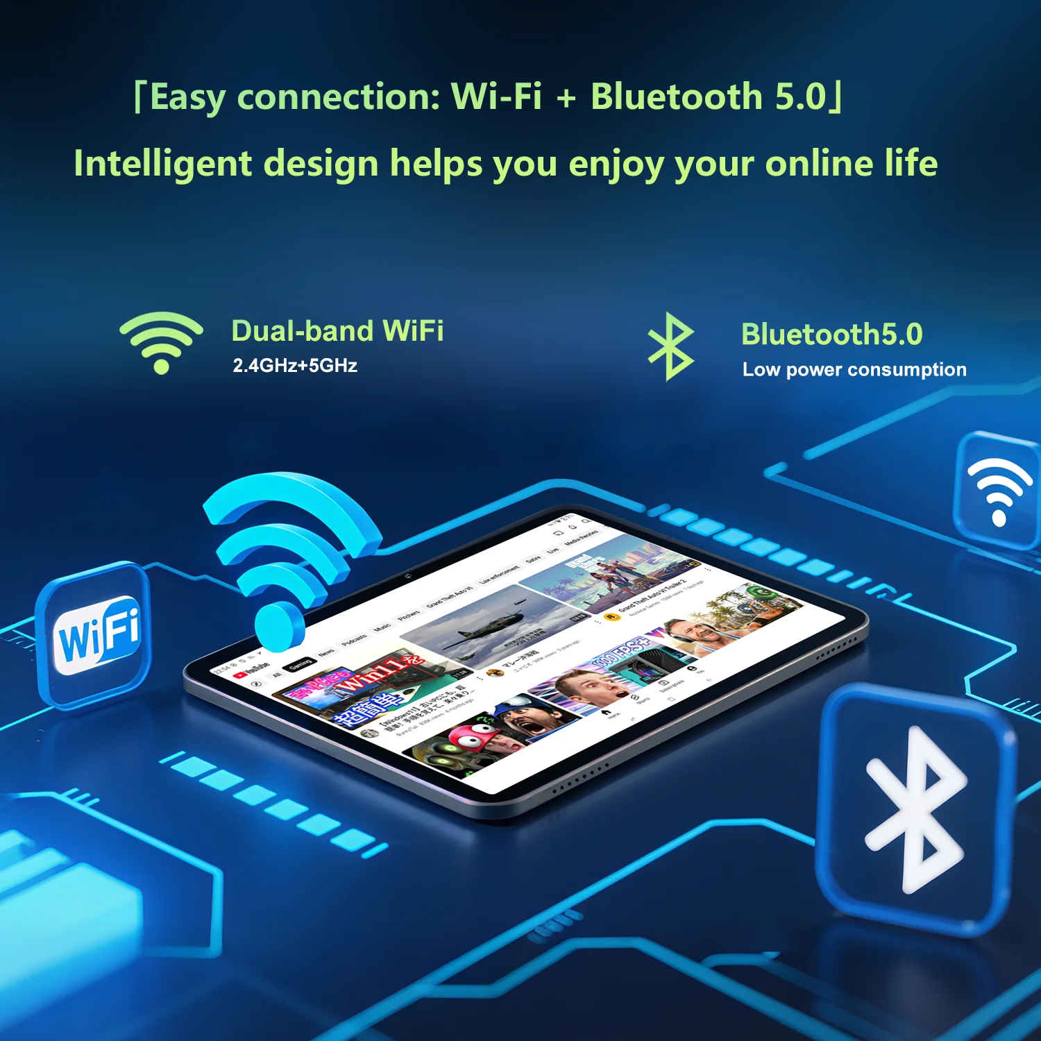 BNCF 11 Inch Android 15 MTK G100 8-Core 2K IPS Screen Tablet 4/8GB RAM 128GB ROM 7000mAh Battery 4G LTE Type-C Widevine L1 Pad