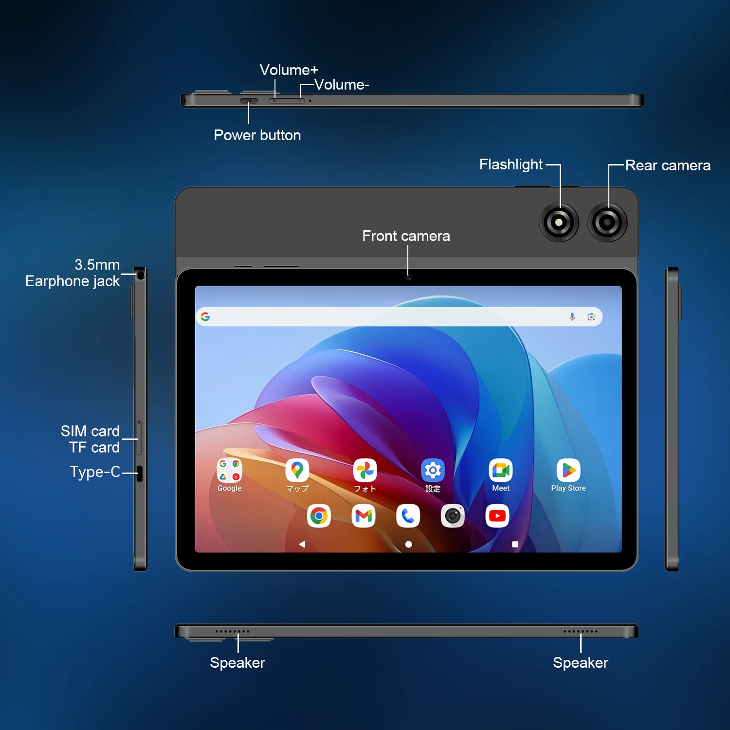 BNCF 11 Inch Android 15 MTK G100 8-Core 2K IPS Screen Tablet 4/8GB RAM 128GB ROM 7000mAh Battery 4G LTE Type-C Widevine L1 Pad