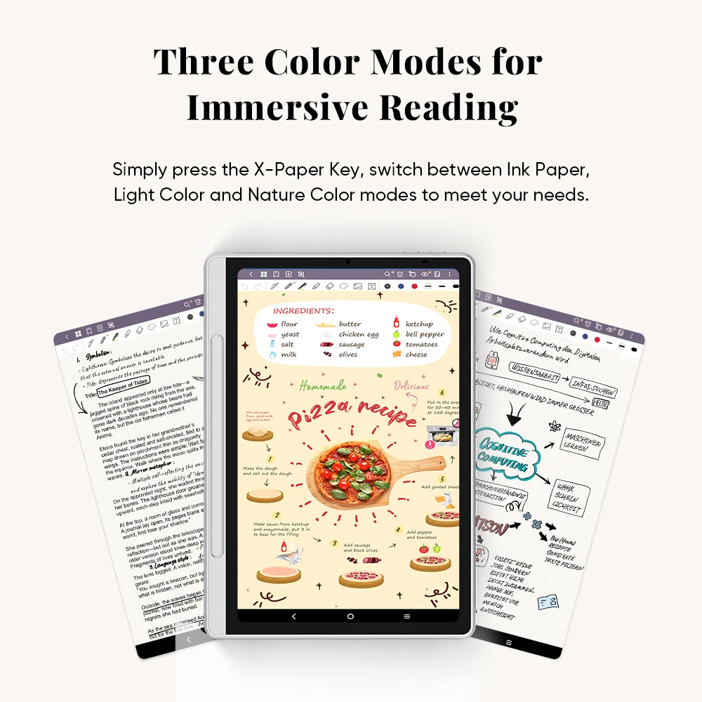 XPPen Magic Note Pad Android 14 White Graphic Tablet Business Digital Writing Notebook Pad 3-in-1 Color Ink Paper E-book Reader